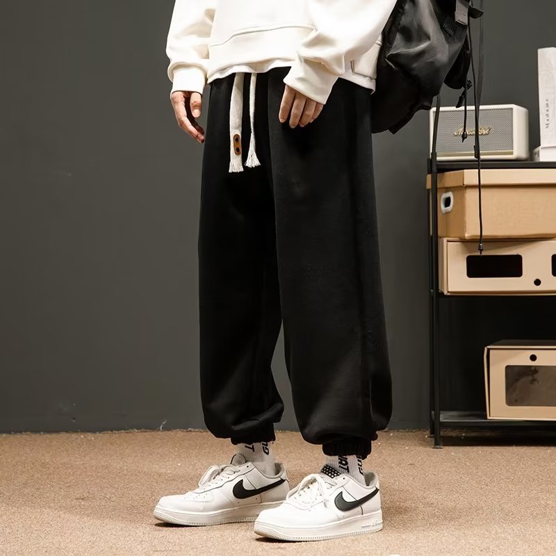 Pantalones casuales de todo fósforo pantalones casuales de pierna recta sueltos para hombre 2024 pantalones con corsé para hombre de moda