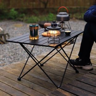 Outdoor Ultra-Light Metal Folding Camping Picnic Table Portable Stall Artifact Camping Table Outdoor Carbon Steel Wholesale Direct Sales