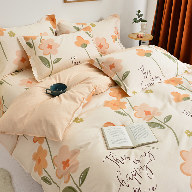 Nuevos productos de algodón único 180 × 200x230 estudiantes de dibujos animados dobles 100 algodón puro cubierta de edredón 1.5m mayorista