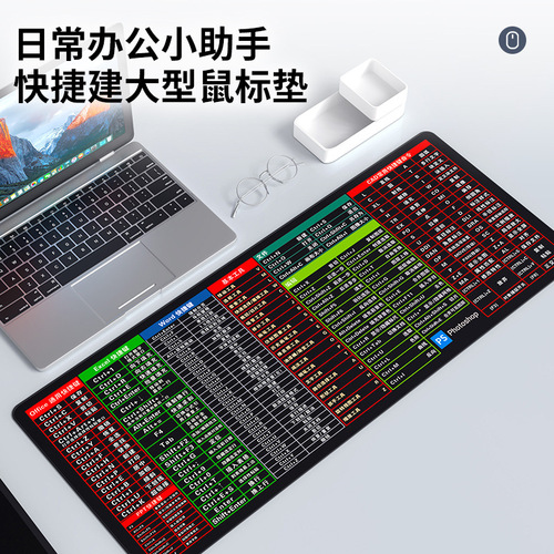 Non-slip mouse pad large desk pad wrist guard rubber knitted edge luminous wireless desk pad mouse pad wholesale universal