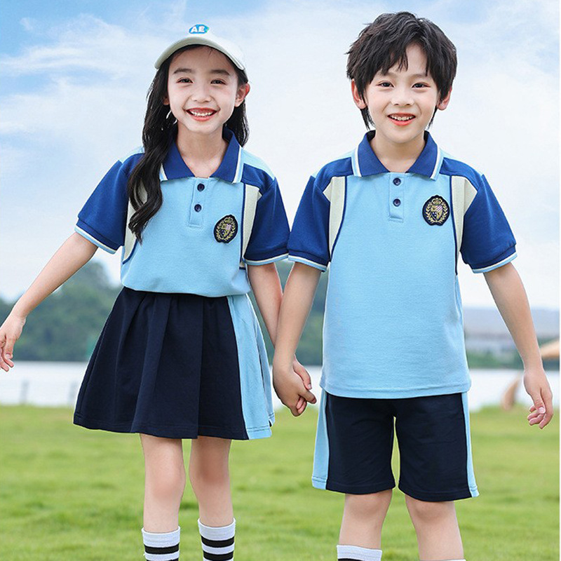2024夏季小學生校服幼兒園園服寬鬆運動班服表演服老師服兩件套