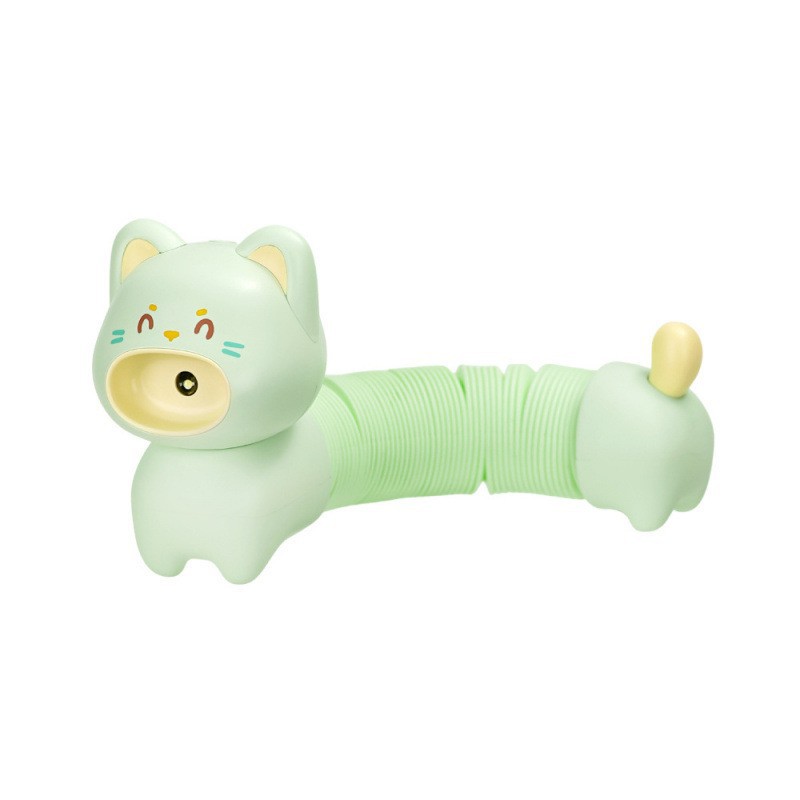 Green kitten lamp