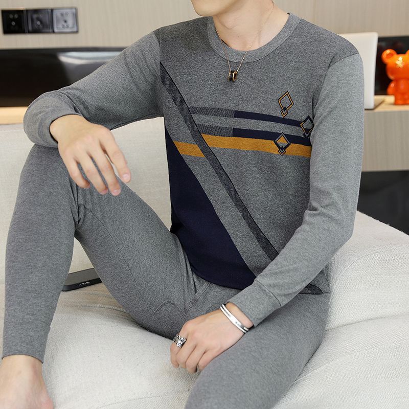 New Comfortable Autumn and Winter Thermal Underwear Set for Men, Suitable for Young and Middle-Aged, Base Layer Sweater for Cold Protection