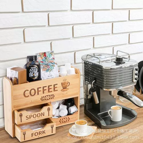 Деревянная коробка с ящиком деревянная коробка для чая для кофе