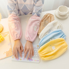 Autumn and winter long plush sleeve covers, dirt-proof and stain-resistant work sleeves, office sleeves, household daily-use sleeve covers