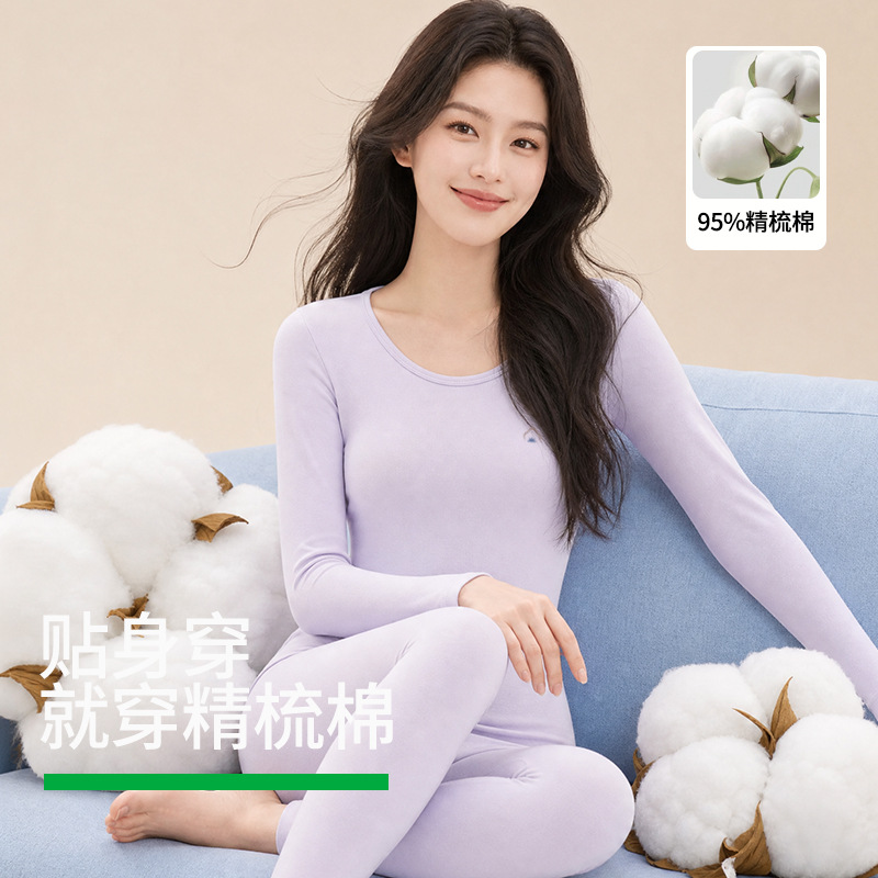 Super Factory In Stock, Fast Shipping, Soft 40S Combed Cotton, Temperature Constant 10A Antibacterial, Lightweight and Warm Home Wear Set for Women