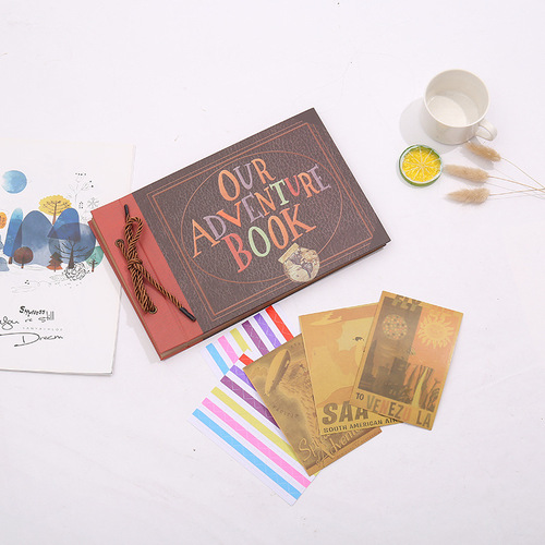 Amazon DIY Photo Album Travel Scrapbook Adventure Vintage Kraft Paper String-bound Loose-leaf Photobook Set