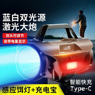 Walson fishing lamp flashlight strong light super bright long-range super light gun blue light induction night fishing lamp high power wild fishing