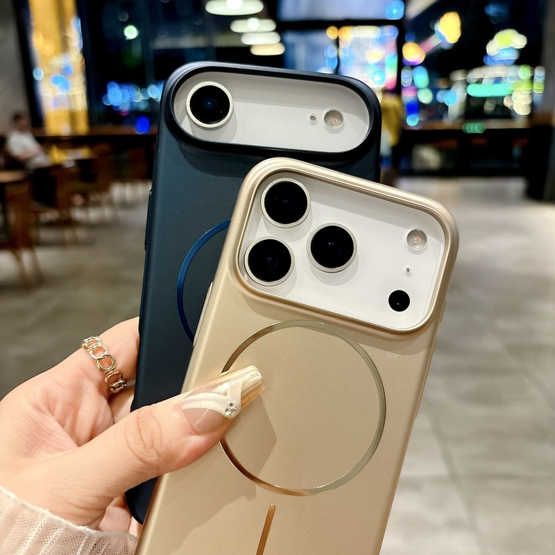 超薄金属漆适用iPhone17pro手机壳细圈磁吸苹果16pro防摔15保护套|undefined