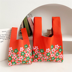 LOVE Couple Knit Bags for Women Spring Summer Handheld Shoulder Bag Woven Handheld Tote Bag Unique Large Capacity Bag