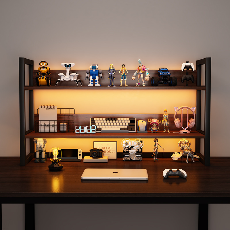 Rack de almacenamiento de escritorio artefacto multi-capa de estantería estudiante de escritorio estante de almacenamiento de oficina estantería pequeño soporte de exhibición