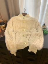 实拍～仿水貂绒毛衣开衫女秋冬2023新款高级感宽松慵懒风毛毛针织