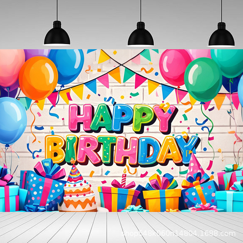 Amazon celebración transfronteriza pastel de cumpleaños fondo pancarta fiesta infantil foto pancarta decoración decoración escena