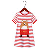 Pijama, cartoon children's skirt, family style, suitable for teen, with short sleeve, Korean style