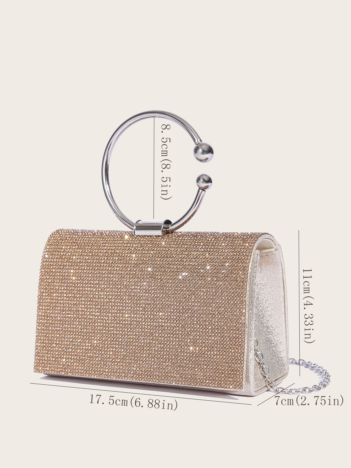 Nuova borsa da sera lucida da donna, elegante, in PU, per matrimoni e feste_voghion.com