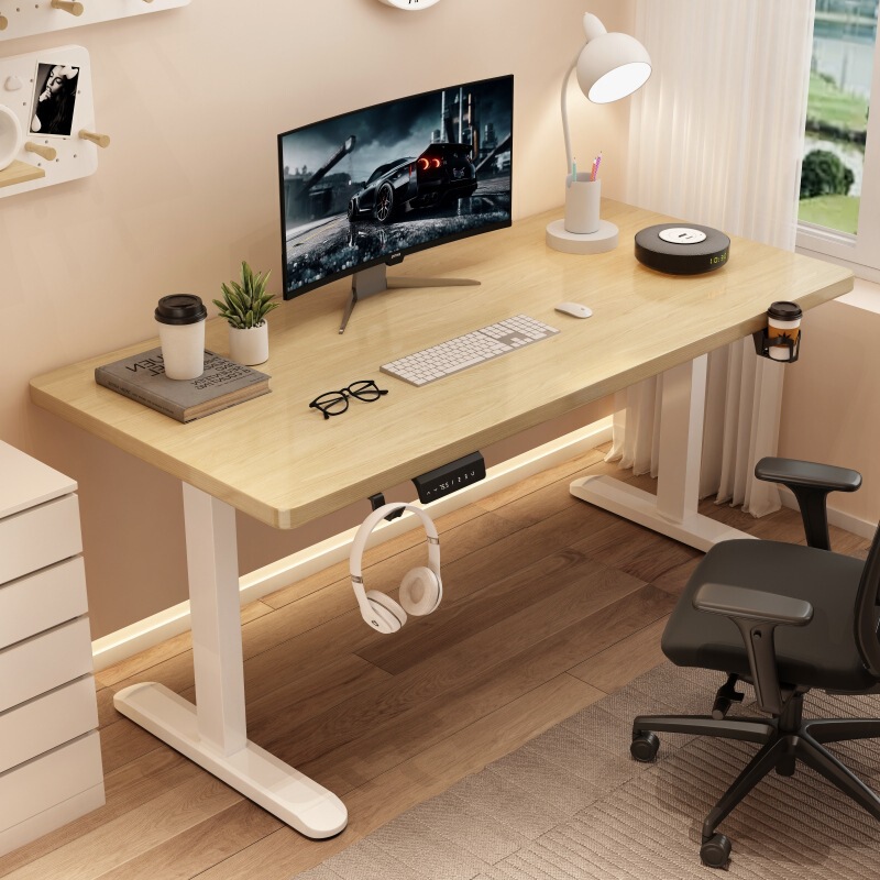 Solid Wood Electric Lifting Table Smart Computer Table Lifting E-sports Table Home Learning Office Desk Workbench Solid Wood Electric Lifting Table Smart Computer Table Lifting E-sports Table Home Learning Office Desk Workbench