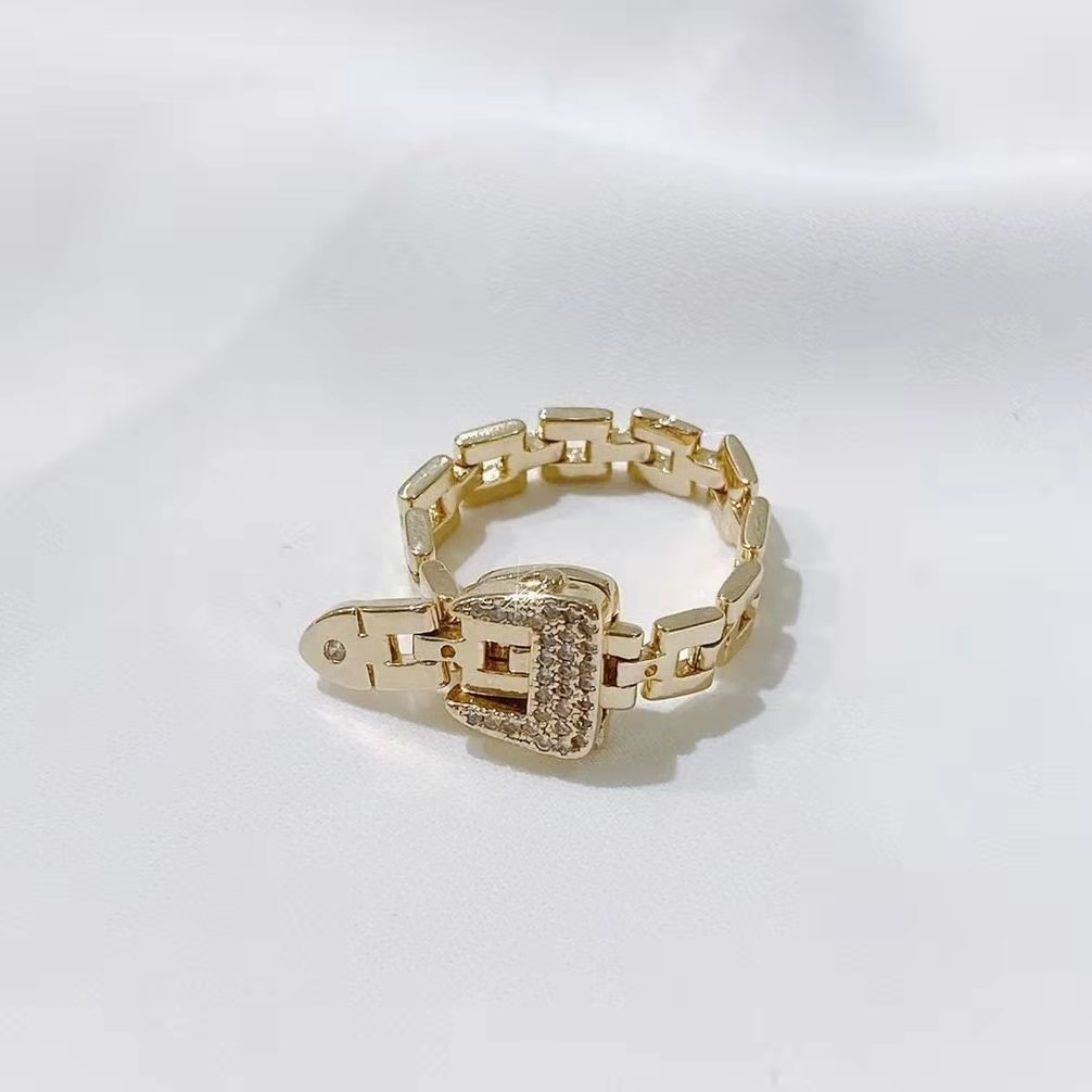 Fashion Snake Copper Plating Zircon Rings