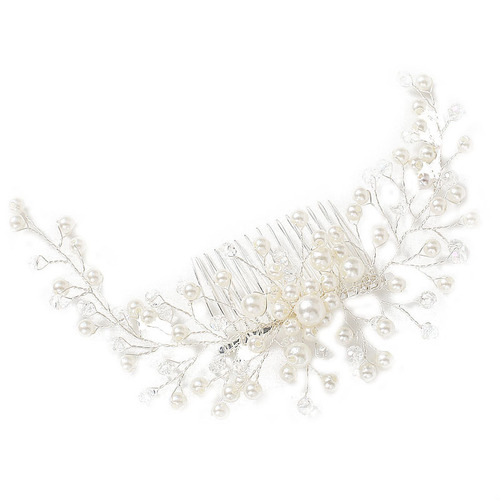 European and American foreign trade orders first-hand manufacturer bridal hair accessories crystal headband pearl handmade headwear pearl handmade hair comb