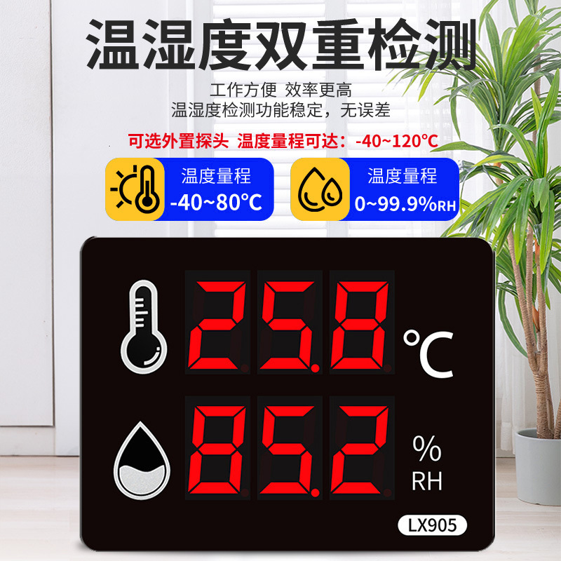 融测工业级高精度温湿度记录仪 室内工厂电子大屏幕RS485温湿度计