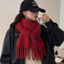 高品质!2025新款羊绒羊毛灰色围巾女冬季双面纯色男士保暖长款韩