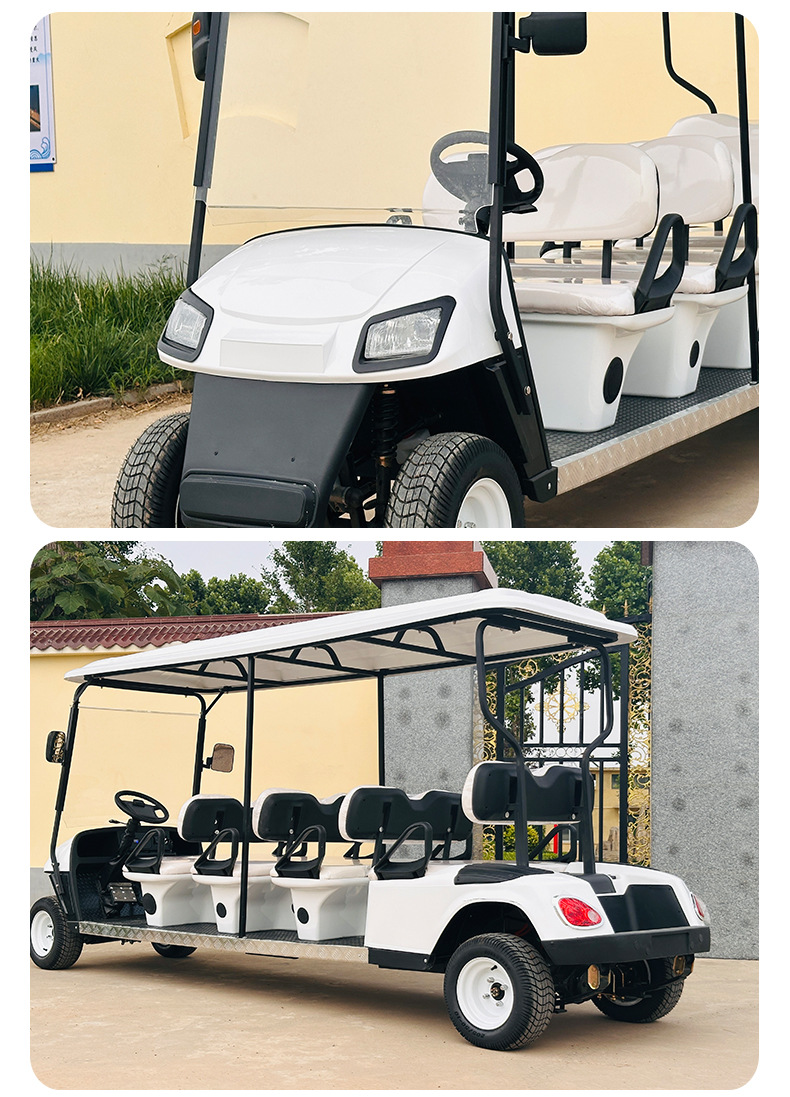 Golf Cart Tourist Attraction Campus Reception Electric 8-Seater Golf Cart New Model Golf Cart