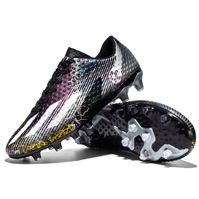 Nuevos zapatos de fútbol Messi transfronterizos al por mayor entrenamiento de entrenamiento de carreras TF largo de clavos jóvenes fábrica directa