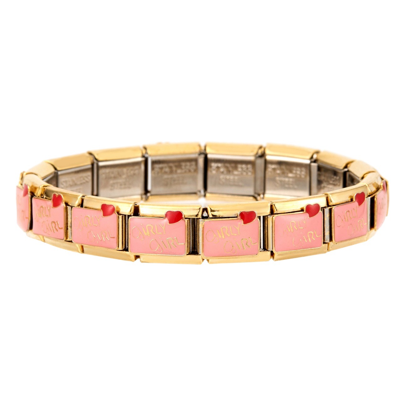 Venta caliente extranjera Douyin pulsera linda a juego hecha a mano patrón de dibujos animados linda chica ama la pulsera del módulo italiano
