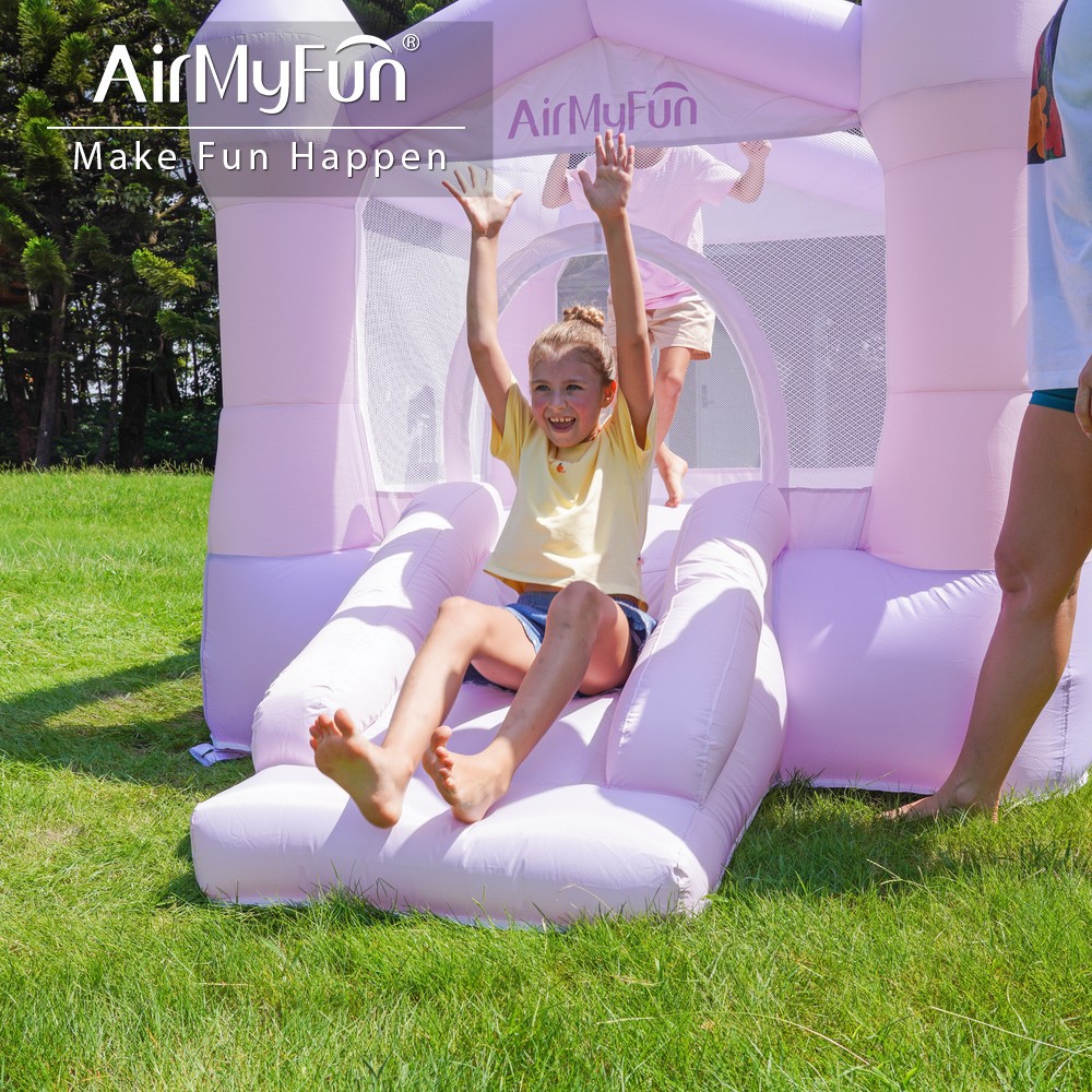 Castillo inflable pequeño, trampolín para niños, tobogán inflable para el hogar, castillo inflable antideslizante para para paraíso de niños para interiores y exteriores