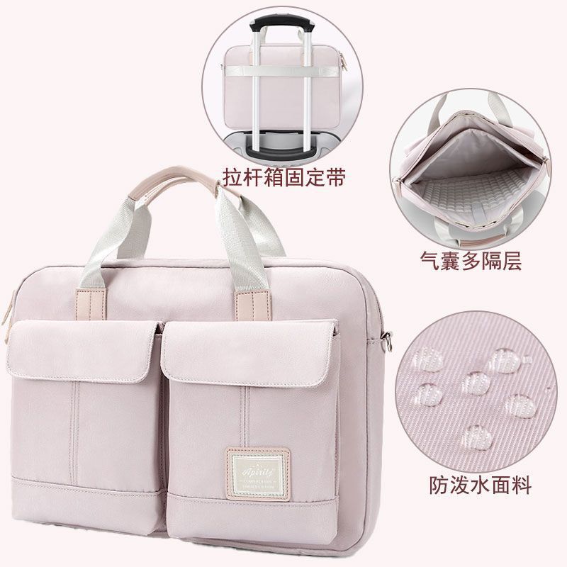 Suitable for Lenovo Xiaoxin 16 Apple 14 Huawei Hp Airbag Multi-Layer Satchel Laptop Bag 15.6inch Women