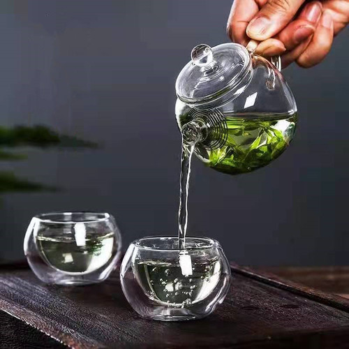 Glass small teapot small giant wheel tea pot high borosilicate glass with lid teapot small tea pot tea brewing pot 150ml pot