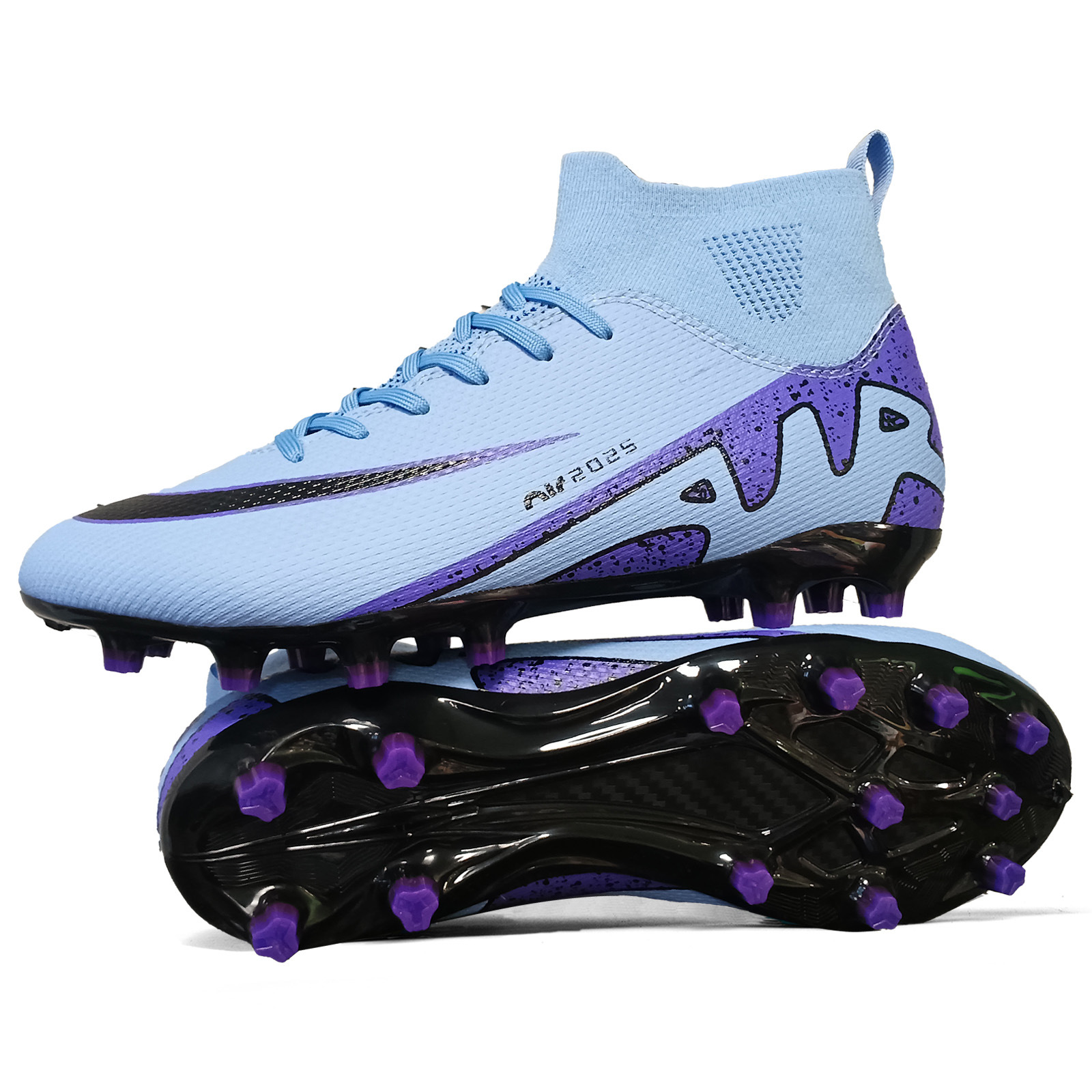 2024 nuevos fabricantes de zapatos de fútbol FGTF zapatos de entrenamiento de interiores zapatos de fútbol de clavos transpirables de alto perfil