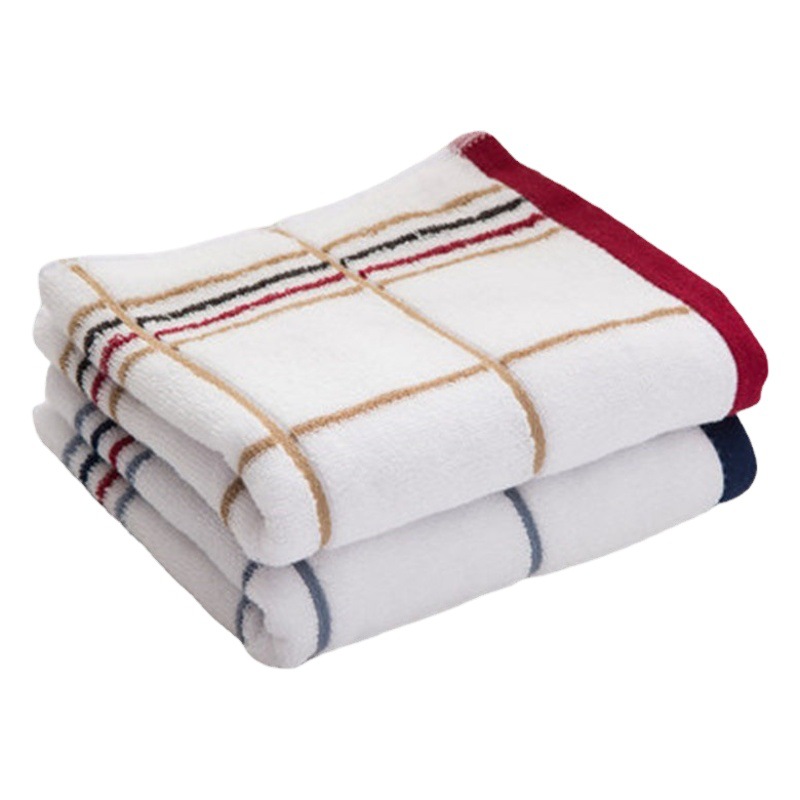 Hebei factory wholesale 32 strands of cotton yarn White Square large square business gift towel embroidery printed logo