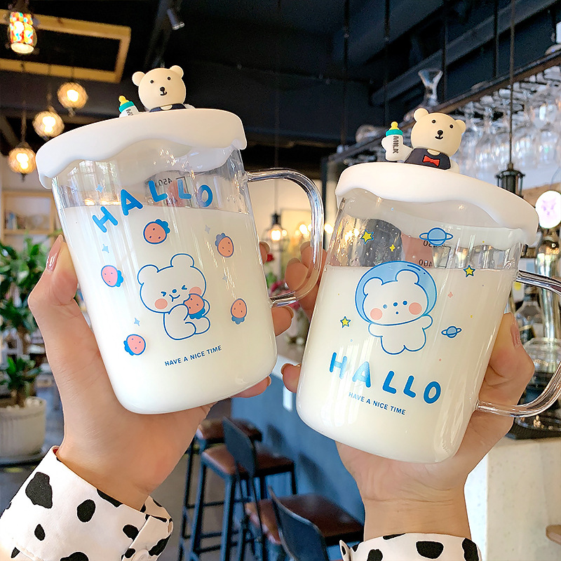 Cute Bear Portable Anti-scalding Glass Cup display picture 14