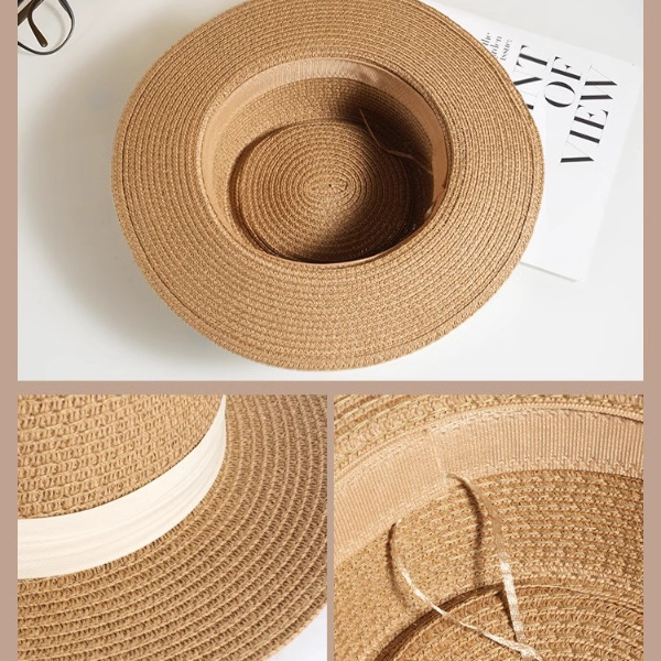 Summer beach woven sun hat solar-powered