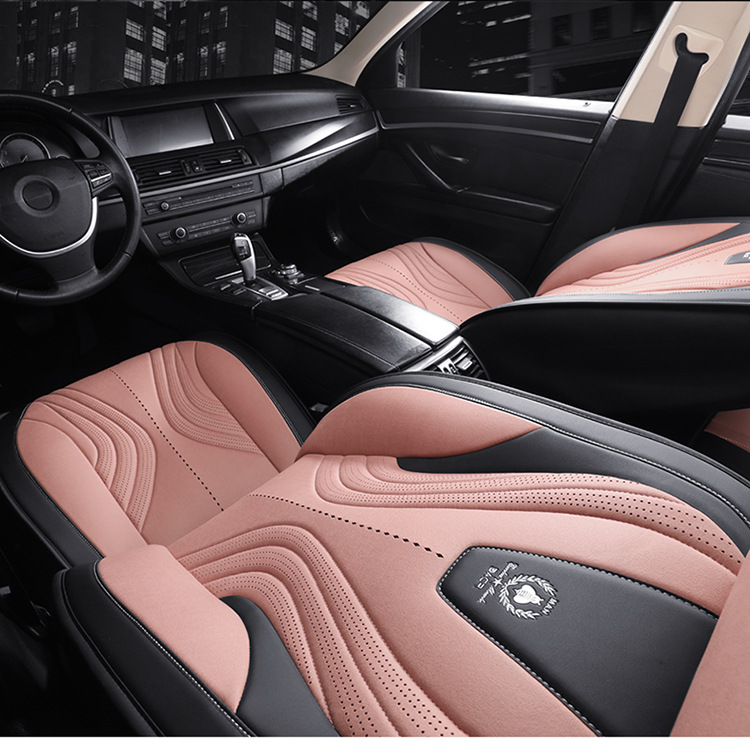 Cartoon Version of the New Pana Leather All-Season Car Seat Cushion, 2026 New Model, Full Set of Seat Covers, Export