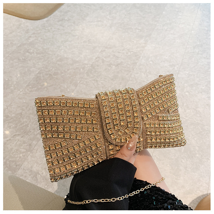 Transfronterizos Europa y América damas diamantes de diamante bolsas de cena nicho de diseño de bolsas de mano de banquete arco vestido de cena