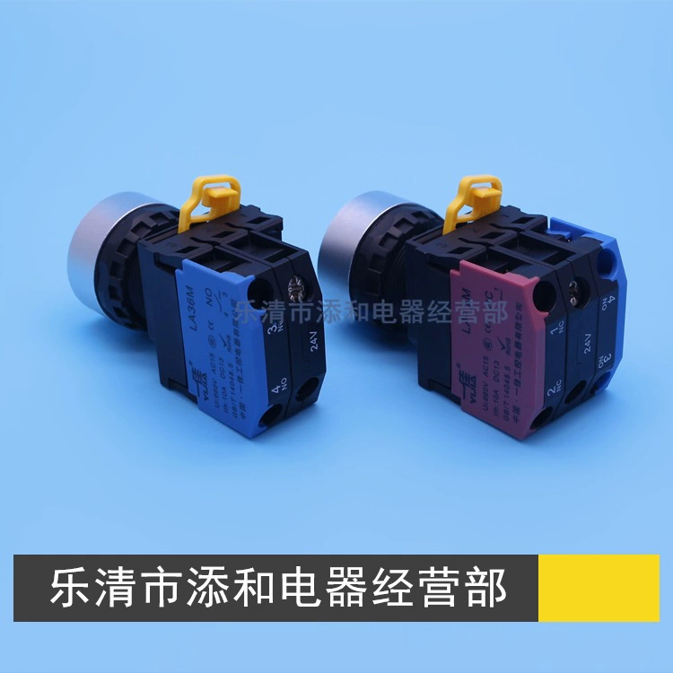 一佳 Button with light, switch key, short power supply, 36, 24v, 220v, 22mm