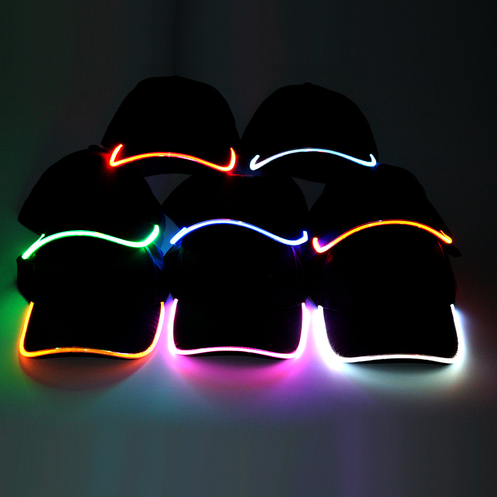 Concert LED sombrero de béisbol de ocio al aire libre turismo sombrero de luz de color sombrero de bar fiesta sombrero de lengua de pato