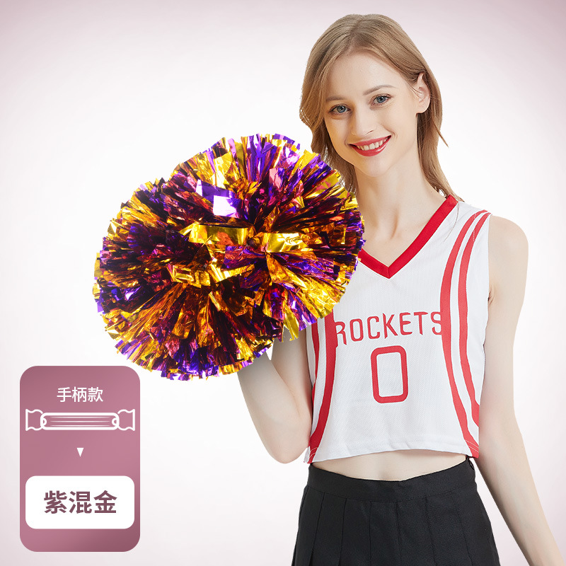 Porristas Bola de flores porristas mano flor mano sacudida flor danza rendimiento mano flor porristas flor bola de color rendimiento