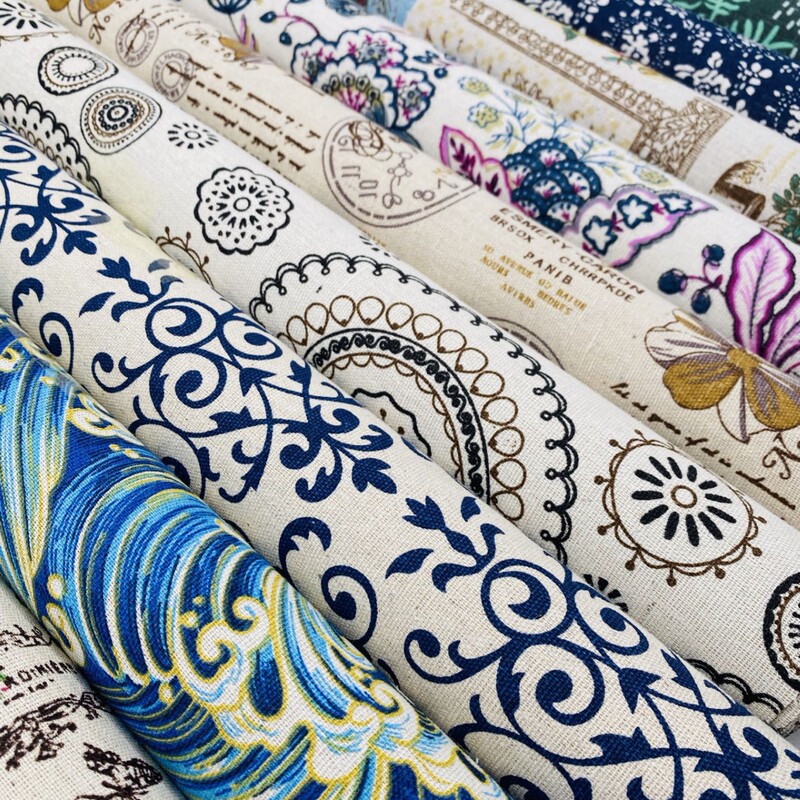 Adhesive Self-adhesive Linen Printed Cloth Vintage Adhesive Linen Cloth Gift Box Packaging Background Cloth DIY Handmade Cotton Linen Cloth