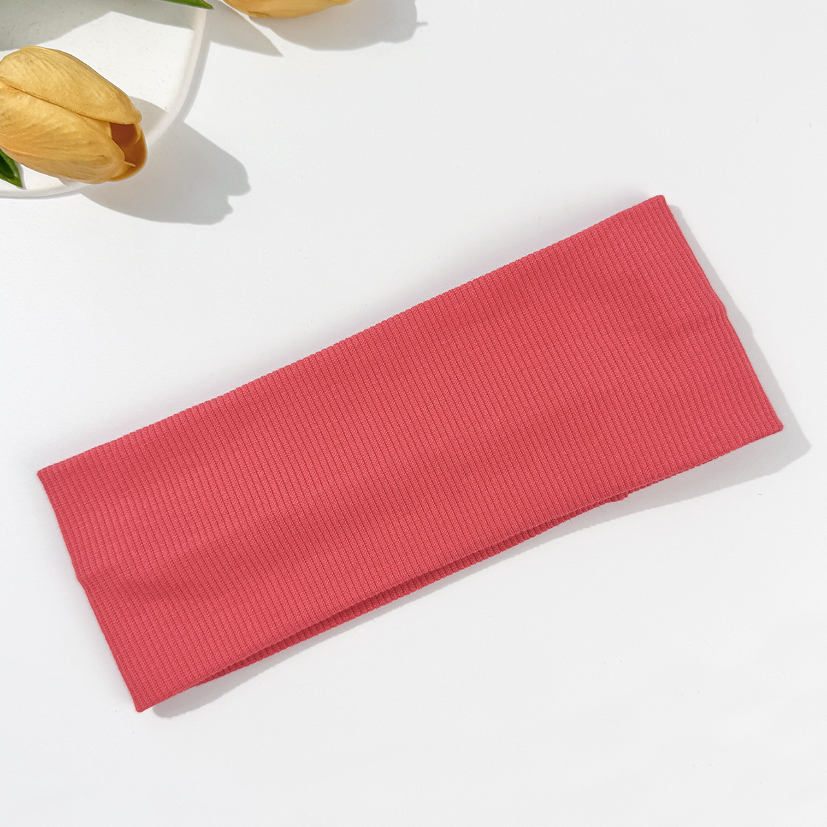 Nueva banda de pelo de punto de color sólido para hombres y mujeres yoga deportes sudor absorbente diadema internet celebridad mismo estilo hilo de algodón lavado de cara banda de pelo