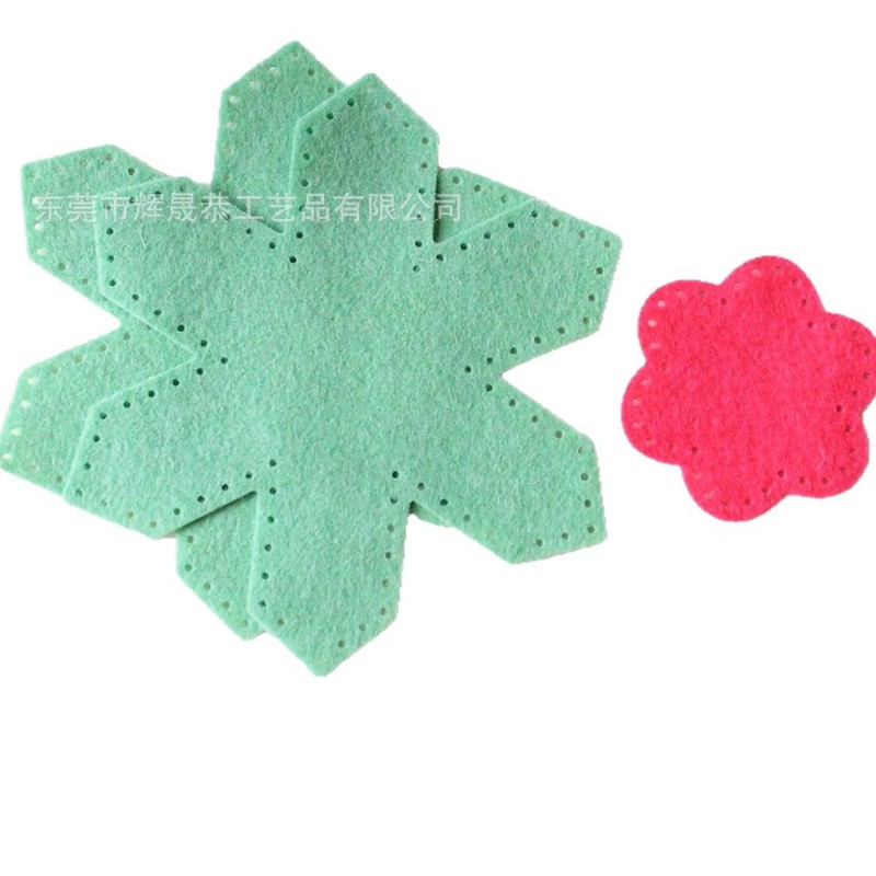 跨境Christmas Snowflake Felt Ornament Kit圣诞雪花毡装饰套件|undefined