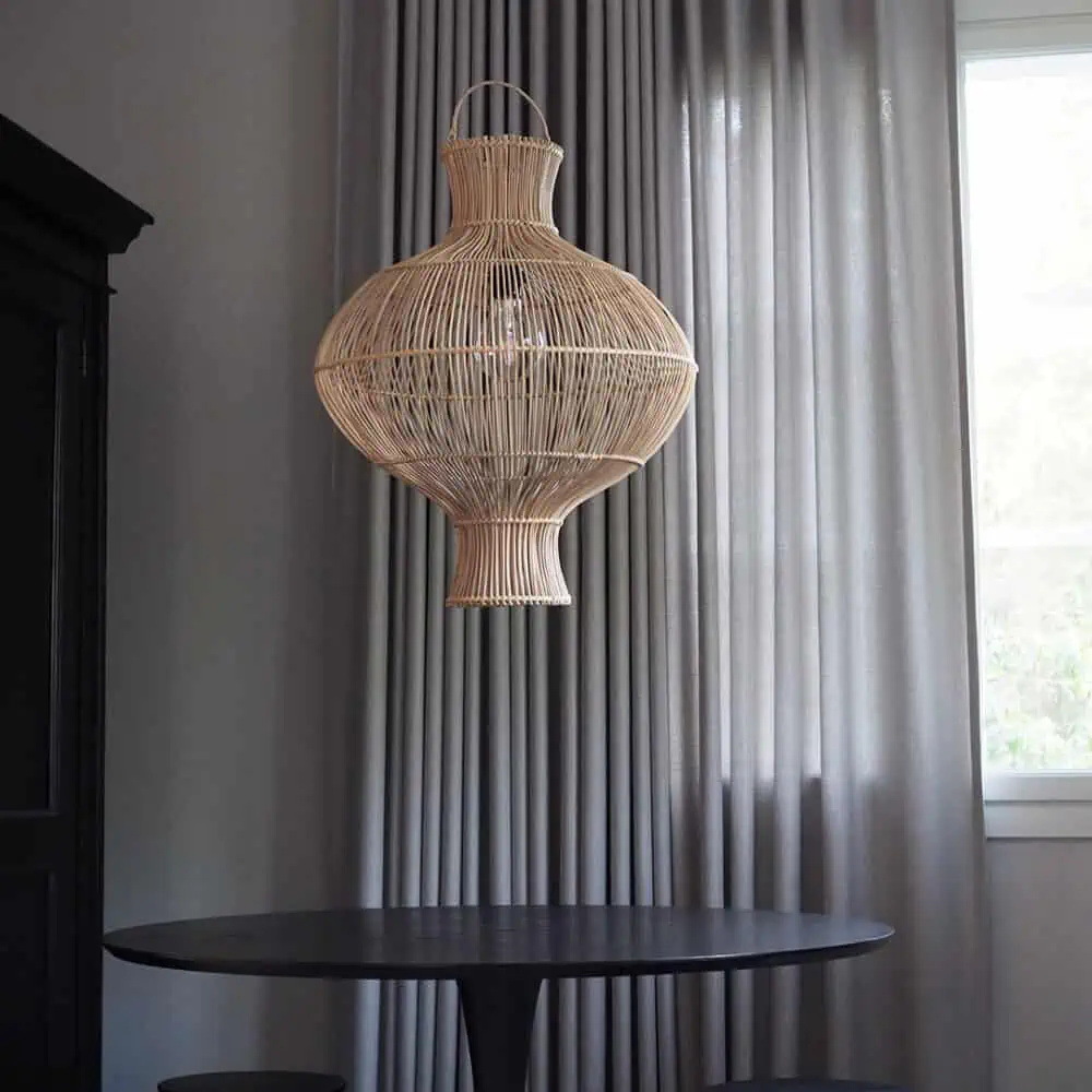 Ovejas de madera lámpara de estilo nórdico dormitorio lámpara de araña japonés retro ratán estilo chino sala de estar Hotel B & B restaurante lámpara