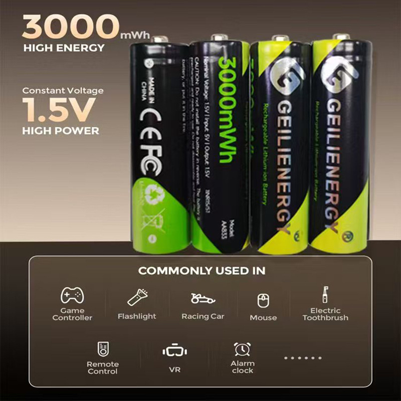 Doblador inteligente AAA de ocho celdas tipo-c puerto 5 conjunto de cargador de batería de litio