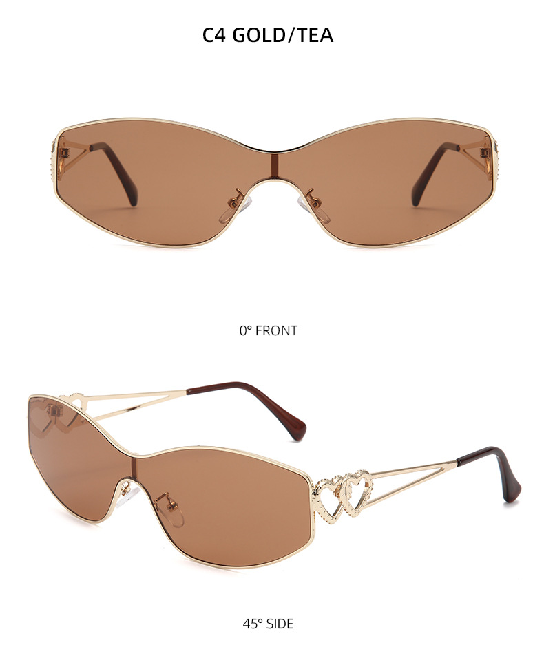 IG Style Streetwear Solid Color Pc Special-Shaped Mirror Full Frame Women's Sunglasses display picture 10