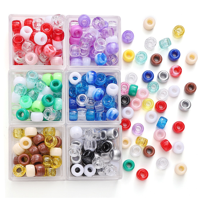 9*6mm Acrylic Barrel Beads Mixed Loose Beads Handmade DIY Bracelet Necklace Jewelry Small Accessories Material Package 9*6mm Acrylic Barrel Beads Mixed Loose Beads Handmade DIY Bracelet Necklace Jewelry Small Accessories Material Package