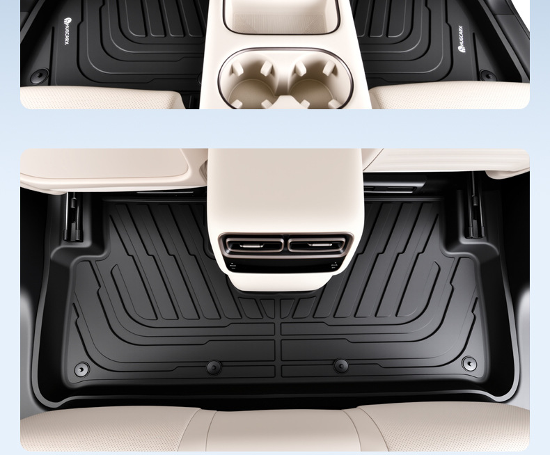 Universal car floor mats, injection-molded TPE material, one-piece design, stain-resistant and easy to clean, suitable for all car models, promotes health and is safe for babies and mothers