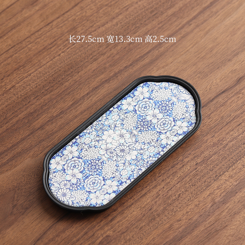 中国風の吸水トレイ、カンフー茶セット、ティートレイ、ドライティートレイ、レトロなセラミックポット、ティートレイ、小さなティーテーブルアクセサリー|undefined