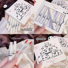 Cross-border makeup MAGIC CASA cute bear lip glaze set matte velvet matte lip oil gift box 6 pieces e-commerce