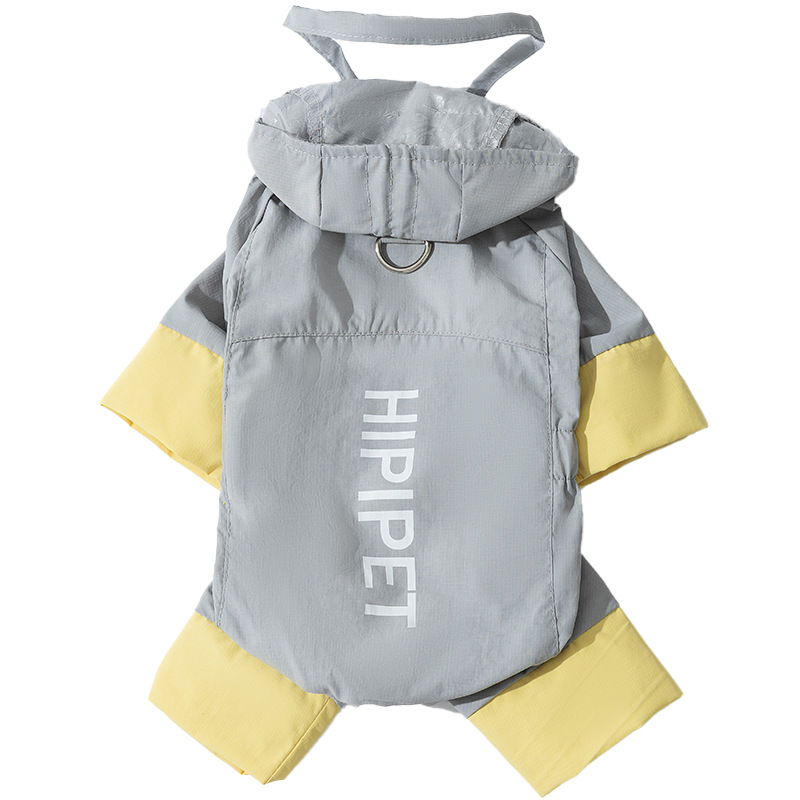 Impermeable de carga reflectante de ajuste a prueba de viento para perros, impermeable todo incluido de cuatro patas, perro pequeño, lluvia, ropa para perros, impermeable para mascotas